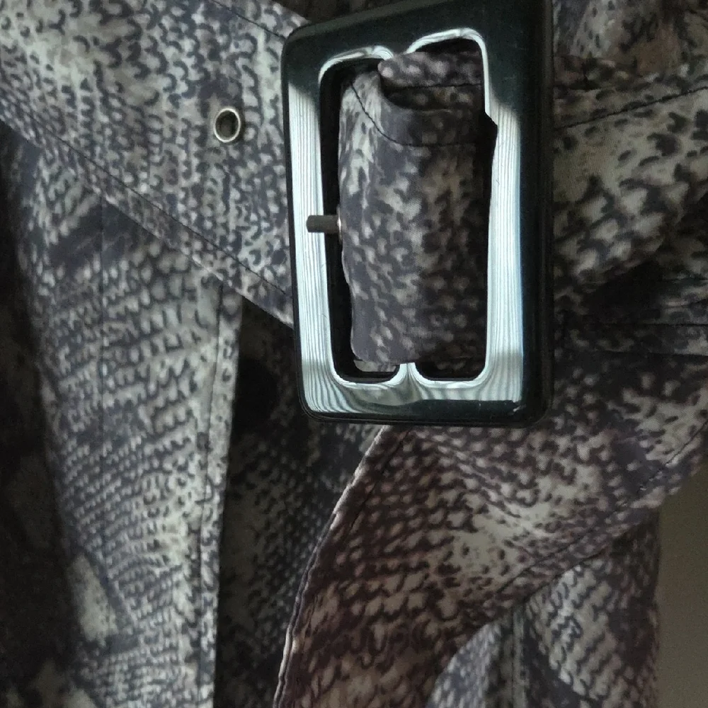 INC International Concepts Snake Print Trench Coat - Picture 4 of 11